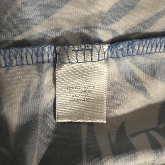 Christopher & Banks Blue White Palm Print Maxi Dress | Size M - Picture 6 of 7